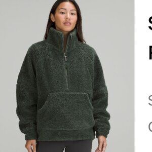 Lululemon Scuba Oversized Fleece Funnel-Neck Half-Zip M/L Green
